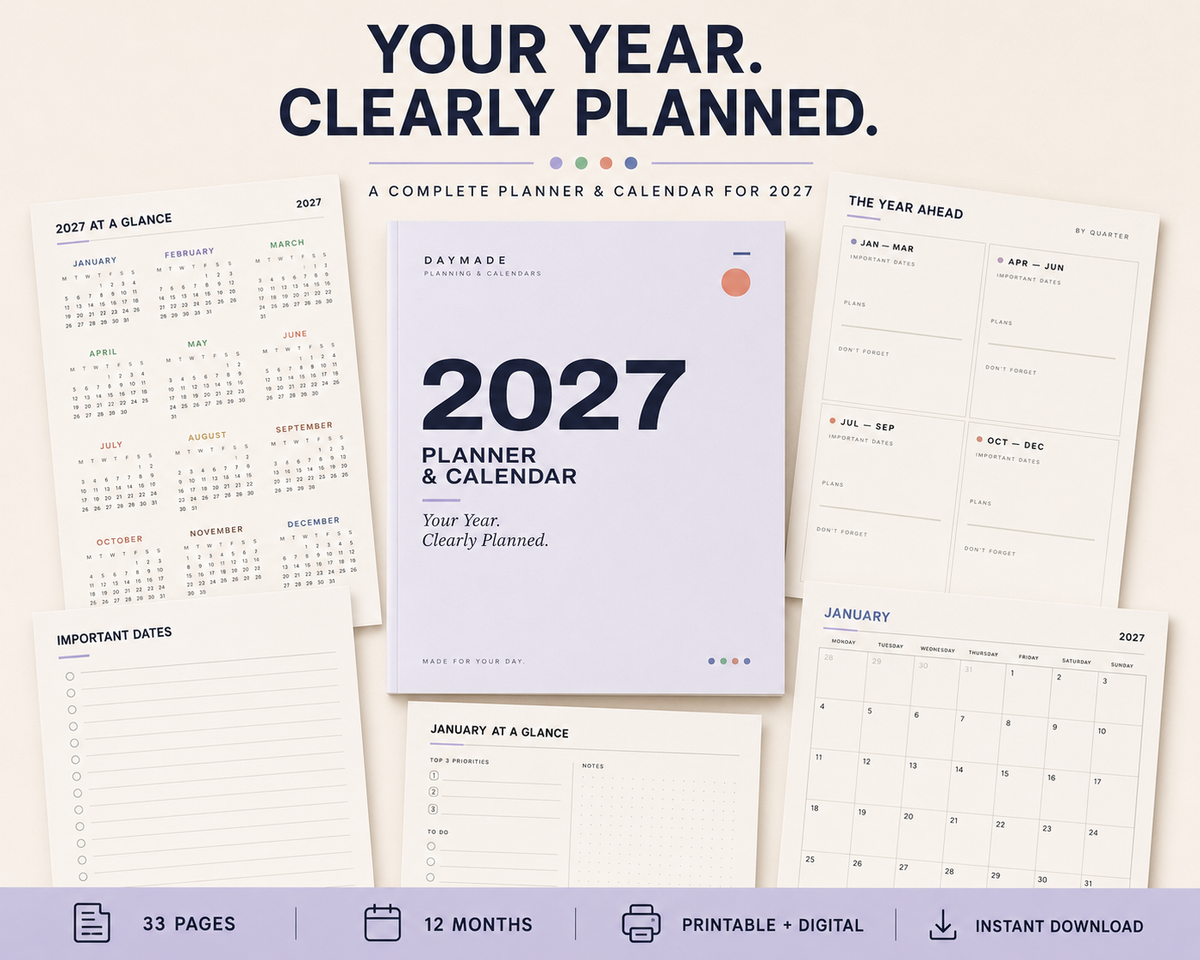 2027 Planner & Calendar